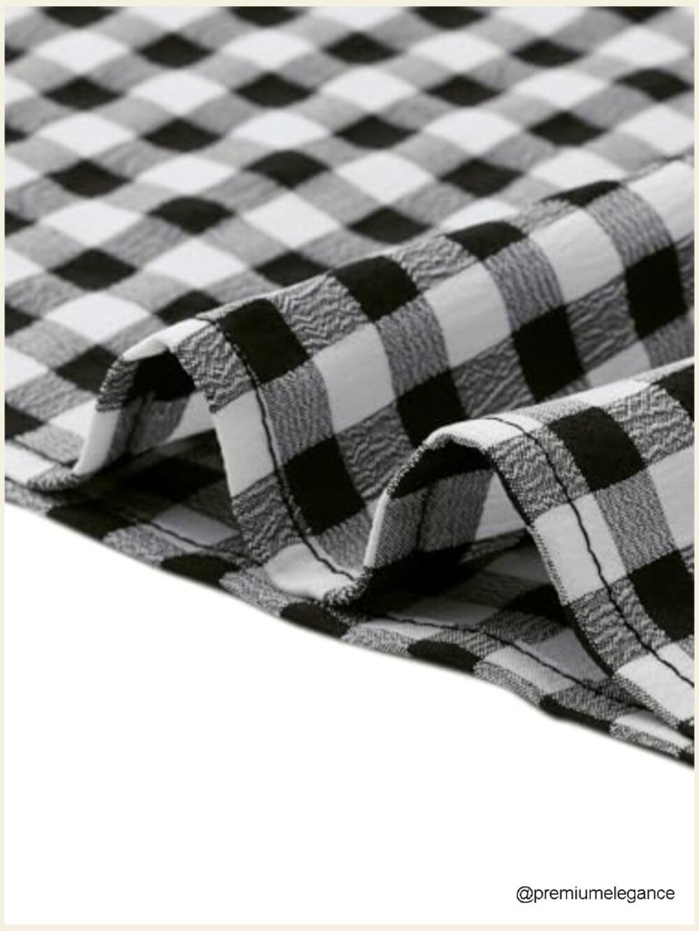 Vintage High Waist Gingham Midi Skirt Pull On Flared A-Line - Picture 5 of 6